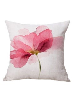 اشتري Flower Printed Cushion كتان Beige/Red/Green في الامارات