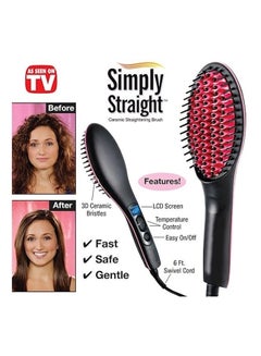 Buy Digital Straight Hair Brush Black/Red in Saudi Arabia