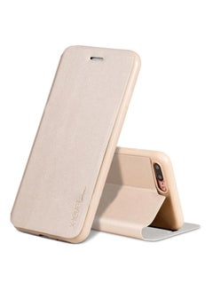 Buy Protective Flip Case For iPhone 8 Plus Gold in UAE