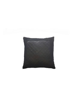 Buy Graphics Pattern Cushion Cover satin Black 45x45cm in UAE