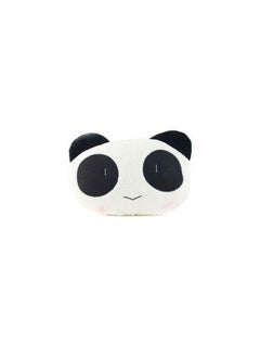 Buy Panda Shaped Neck Rest Pillow Velvet White/Black 26x21x12centimeter in UAE