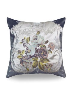 اشتري Embroidery Decorative Cushion رمادي/ أزرق/ أخضر 50x50 سنتيمتر في الامارات