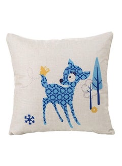 Buy Decorative Cushion Beige/Blue/Yellow 45x45cm in UAE