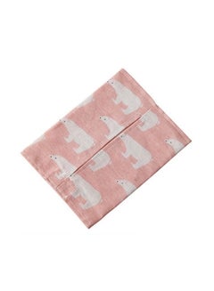 Buy 3-Piece Polar Bear Print Tissue Box Cover Pink/White 23x17centimeter in UAE