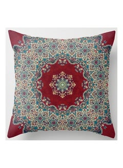 Buy Printed Cushion Cover cotton Red/Green/Yellow in UAE