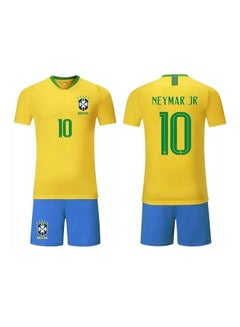 Buy 2-Piece 2018 Fifa World Cup No.10 Neymar Jr Jersey Set M in UAE