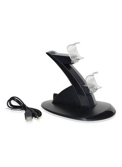 Buy Dual Charger With UEB Dock Station Stand For Playstation 4 Black/Clear in Saudi Arabia