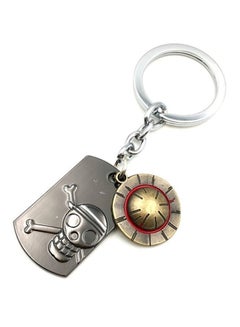 Buy Luffy Straw Hat Key Chain Silver in UAE