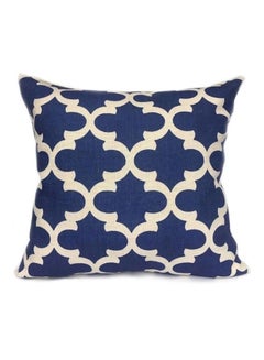 اشتري Geometric Designed Cushion Cover مختلطة أزرق / بيج 45x45 سنتيمتر في الامارات