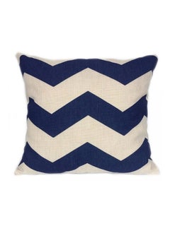 اشتري Geometric Designed Cushion Cover مختلطة بيج / الأزرق 45x45 سنتيمتر في الامارات