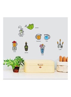 Buy Cartoon Cute Tableware Small Stickers Multicolour 30x50cm in UAE