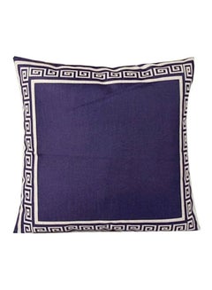 Buy Printed Decorative Cushion Cover Purple/White 45x45cm in UAE