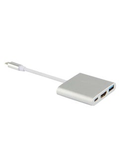 Buy 3-In-1 HDMI Video Converter USB Hub Silver in UAE