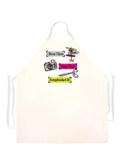 Buy Scrapbooked It Printed Apron White/Grey/Pink 27x34inch in Egypt