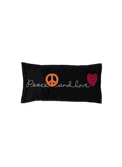 Buy Decorative Printed Cushion Cover Cotton Black 60x30centimeter in UAE