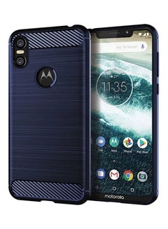 Buy Protective Case Cover For Motorola One Blue in UAE