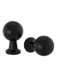 Buy 2-Piece Door Knob Handle Set Black in Saudi Arabia