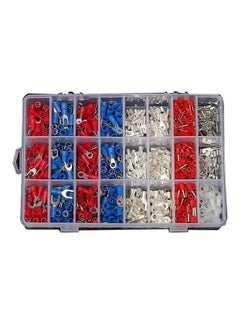 Buy 1000-Piece Insulated Electrical Cable Wire Cord Pin Set Silver/Red/Blue in Saudi Arabia