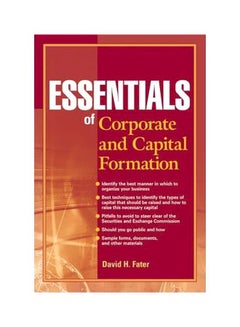 اشتري Essentials Of Corporate And Capital Formation Paperback في مصر