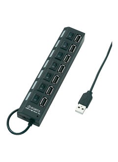 Buy Switchable 7-Port USB Hub Black in UAE