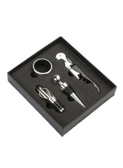 Buy 4-Piece Bottle Opener Set Silver/Black in UAE