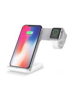 Buy Qi Wireless Fast Charger White in UAE