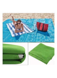 اشتري Sand Free Beach Mat بوليستر أخضر Queen في الامارات