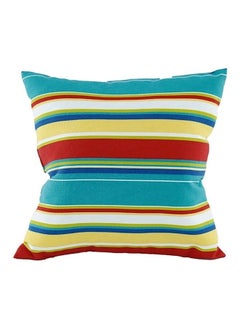 اشتري Printed Striped Cushion قطن Blue/Yellow/White 43x43 سنتيمتر في الامارات