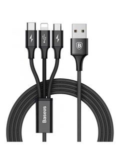 Buy Multi USB Data Sync Charging Cable For Apple iPhone 7 Plus/6S Plus/iPad/S8 Plus/Lg V20 Black in UAE