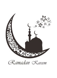 اشتري ملصق جداري لديكور غرفة النوم وغرفة المعيشة بطبعة عبارة رمضان كريم أسود 63سم في الامارات