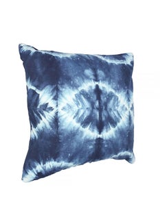 Buy Square Pattern Cushion cotton Blue/White 40x40cm in UAE