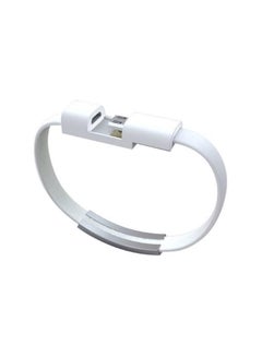 Buy Mini Micro USB Bracelet Charger White in UAE