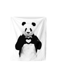 Buy Beach Towel Throw Tapestry Decor Bedspread Black/White in UAE