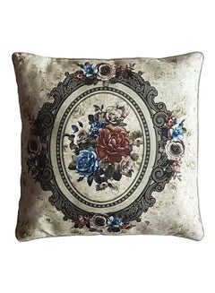 اشتري Decorative Chenille Printed Throw Pillowcase Multicolour 50x50 سنتيمتر في الامارات