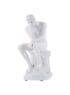 Buy Thinker Resin Crafts Art Decorations Character Sculpture European Home Decoration White in UAE