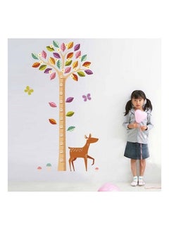 Buy Deer Animals Height Measurement Wall Decals Black in Saudi Arabia