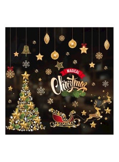 اشتري Merry Christmas Stickers Wall Diy Santa Claus Window Sticker Ornaments Multicolour في الامارات