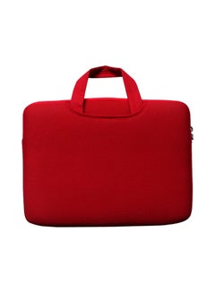 اشتري حقيبة محمولة ناعمة الملمس ومزودة بسحاب مقاس 14 بوصة لأجهزة ألترا بوك واللابتوب وأجهزة الكمبيوتر الدفترية أحمر في السعودية
