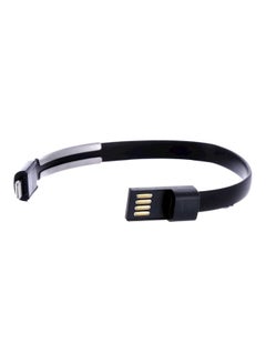 Buy Bracelet With Data And Charging Cable For iPhone 5/iPhone 6 Black in UAE
