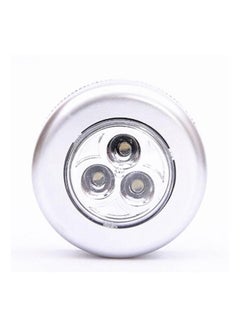 Buy 3 LED Closet Cabinet Lamp Battery Powered Wireless Stick Tap Silver in UAE