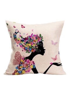 Buy Butterfly Beauty Decorative Pillow Case Multicolour 45x45cm in UAE