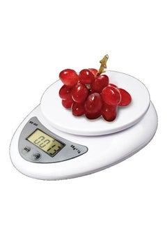 اشتري LCD Digital Electronic Kitchen Scale 5kg White 16.3 x 12.8 x 3.5 سنتيمتر في الامارات