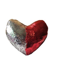 Buy Mermaid Heart Shaped Pillow Red/Silver 302grams in Saudi Arabia