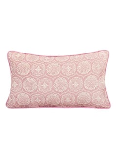 اشتري Pastoral Cotton Pillow وردي 45x45 سنتيمتر في الامارات