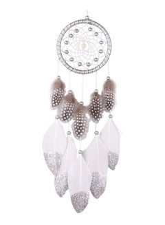 Buy Handmade Silver Bead Dream Catcher Multicolour in UAE