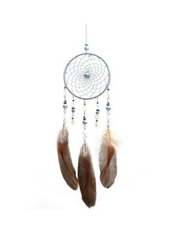 Buy Handmade Traditional Feather Dream Catcher Wall Hanging Black in UAE