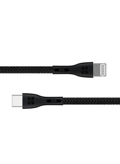 Buy USB-C to Cable, Ultra-Fast 3A Apple MFi Certified USB Type-C to Lightning Sync and Charge Cord with 1.2m Tangle-Free Cable for iPhone XS, XS Max, XR, X, iPad Pro, MacBook Pro, PowerLink Blac Black in Saudi Arabia