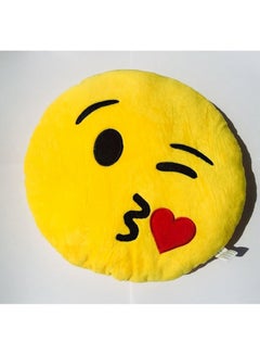 Buy Emoji Stuffed Smiley Pillow Yellow in UAE