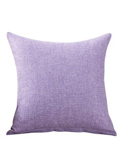 اشتري Pure Color Pillow Case Cover linen Purple في السعودية