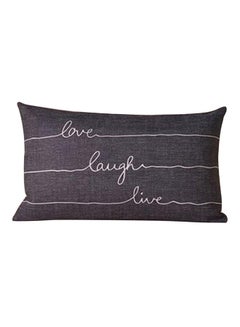 اشتري Simple English Apothegm Throw Pillow Case Cover Linen Black في السعودية